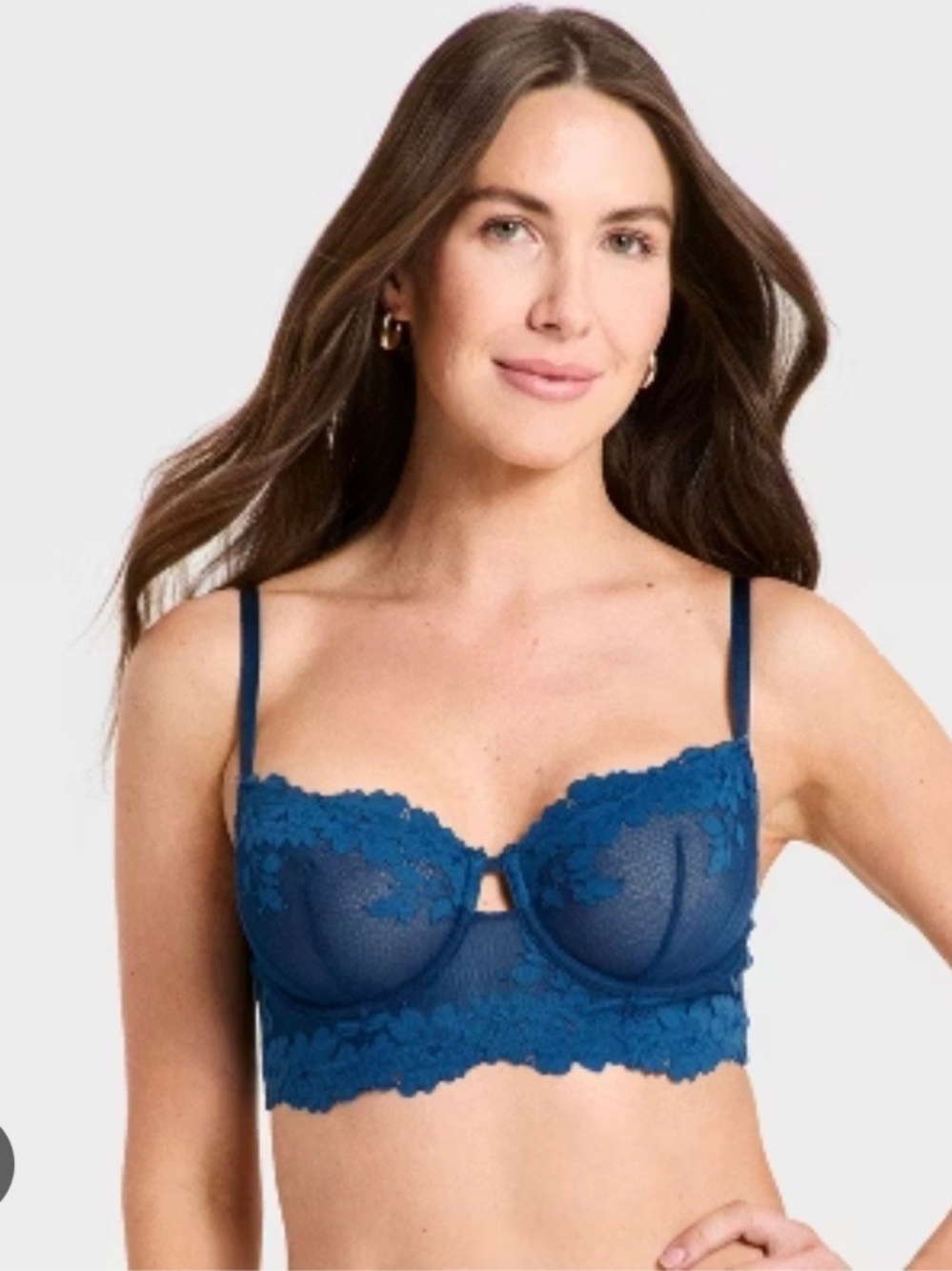 Auden Blue Lace Balconette Bra